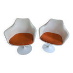 Paire de fauteuils pivotants tulip knoll saarinen