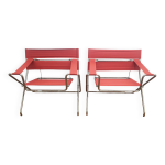 Paire de fauteuils pliants d4 de marcel breuer ditiontecta