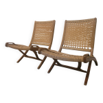 Paire de fauteuil pliant ebert wels,