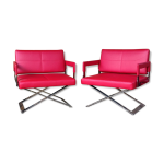 Paire de fauteuils poltrona frau