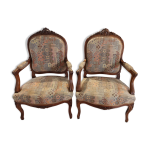 Paire de fauteuils rocaille louis xv