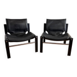 Paire de fauteuils safari par maurice burke pour arkana angleterre, anne