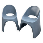Paire de fauteuils slide annes 80