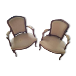 Paire de fauteuils style louis xv