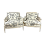 Paire de fauteuils, style louis xvi