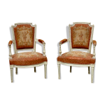 Paire de fauteuils style louis xvi