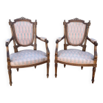 Paire de fauteuils style louis xvi