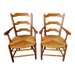 Paire de fauteuils de style provenal en chne