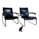 Paire de fauteuils thonet b35 - marcel breuer �dition bauhaus - vintage -