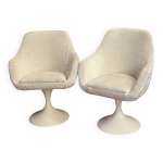 Paire de fauteuils tulipes vintage
