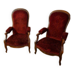 Paire de fauteuils voltaire