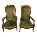 Paire de fauteuils voltaires