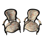 Paire de fauteuils voltaires