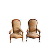 Paire de fauteuils voltaire inclinables