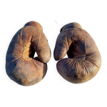 Paire de gants de boxe ancien en cuir