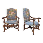 Paire de grand fauteuils ancien de style baroque, parfait �tat.