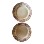 Paire de grandes assiettes plates anciennes st amand Paire de grandes assiettes plates anciennes st amand
