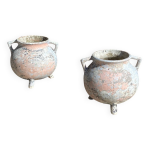 Paire de jardinires en bton, annes 50