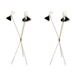 Paire de lampadaires dans le style des crations italiennes des annes 50