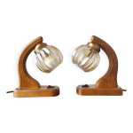 Paire de lampes 1970 style scandinave