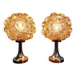 Paire de lampes bubble glass, helena tynell, limburg, 1970 Paire de lampes bubble glass, helena tynell, limburg, 1970