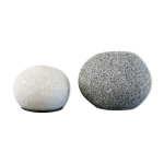 Paire de lampe  caillou . r�sine. france, circa 1970