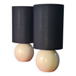 Paire de lampe chevet bois beige et abat jour en noir, scandinave elec ok 3 Paire de lampe chevet bois beige et abat jour en noir, scandinave elec ok 3