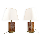 Paire de lampes chinoisantes, japonisantes Paire de lampes chinoisantes, japonisantes