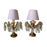 Paire de lampes en cristal
