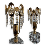 Paire de lampes cristal des années 80 Paire de lampes cristal des années 80