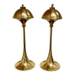 Paire de lampes � huile design scandinave 1960.