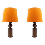 Paire de lampes de table scandinaves en pin par uno kristiansson pour luxus