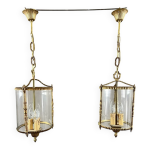Paire de lanternes suspendues de style louis xvi, xxe si�cle