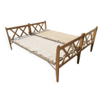 Paire de lits gigognes 1960 pied compas xx ème 50 60 Paire de lits gigognes 1960 pied compas xx ème 50 60