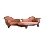 Paire de mridiennes en acajou sculpt et plaqu milieux xixme sicle