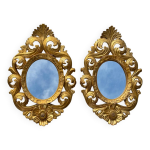 Paire de miroirs baroques italiens, fin xix , début xxe siècle Paire de miroirs baroques italiens, fin xix , début xxe siècle