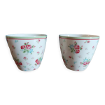 Paire de mugs guen gate à fleurs rose Paire de mugs guen gate à fleurs rose