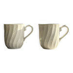 Paire de mug en porcelaine anglaise h10