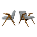 Paire personnalisable de fauteuils � bunny � restaur�s du milieu du si�cle, ann�es 1970