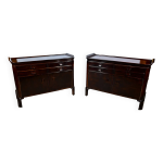 Paire de petits buffets en bois laqué 1940 Paire de petits buffets en bois laqué 1940