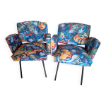 Paire de petits fauteuils 1960