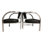 Une paire de petits fauteuils bas par ronald cecil sportes pour lumen center, 1987 Une paire de petits fauteuils bas par ronald cecil sportes pour lumen center, 1987