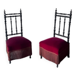 Paire de petits fauteuils napolon 3