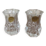 Paire de petit vase cristal d'arques