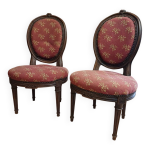Paire de petite chaise d'appoint, �poque louis 16, 18 eme