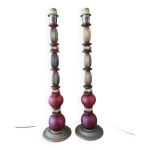 Paire de pieds de lampe vintage ijulie trisca