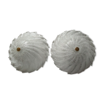 Paire de plafonniers, murano, italie