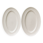 Paire de plats ovales en porcelaine Paire de plats ovales en porcelaine