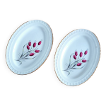 Paire de plat de service en faence