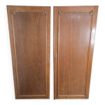 Paire de portes de placard en chne massif